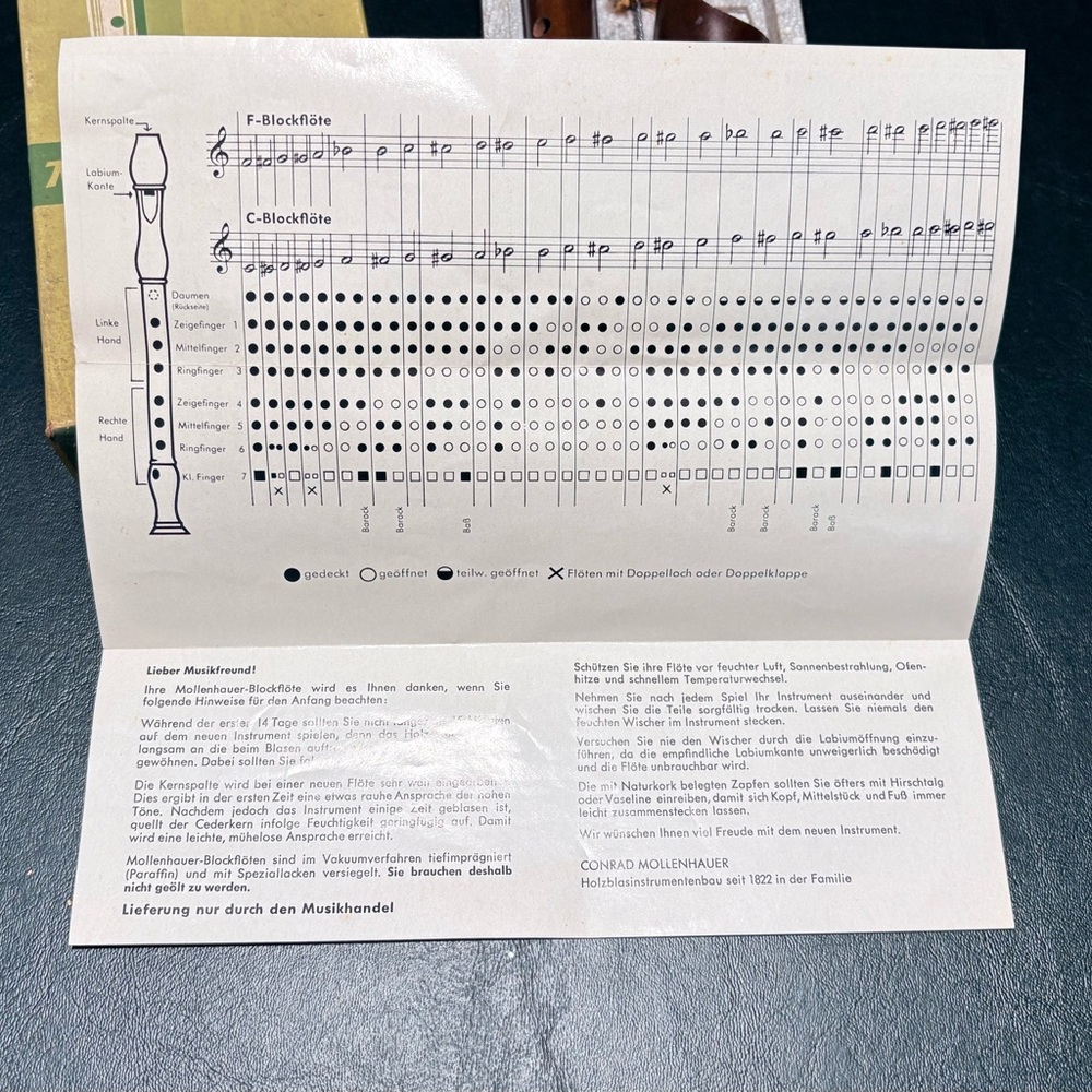 Mollenhauer Wood Soprano Recorder Vintage 1972. Unused.❣️ - Picture 5 of 6